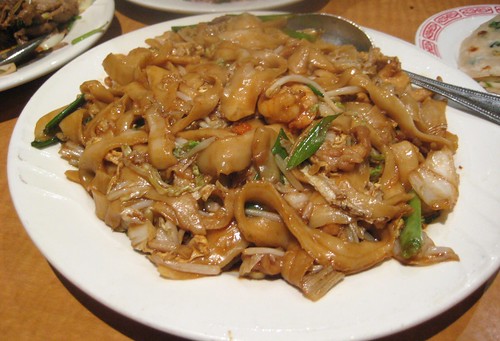 Three Flavor Dough Slice Chow Mein @ China Islamic Restaurant by you.