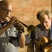 GMF tutors Kevin Dean (trumpet) and Sandro Gibellini (guitar) in concert, Certaldo 2005 (photo by Andrew Condon)
