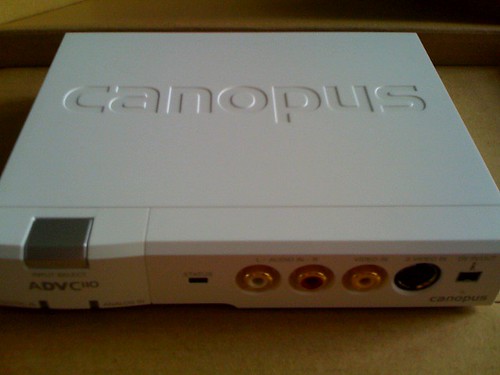 I also got a Canopus ADVC110 so that I can capture some analogue footage.