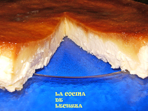 Tarta queso quark - detalle corte clara
