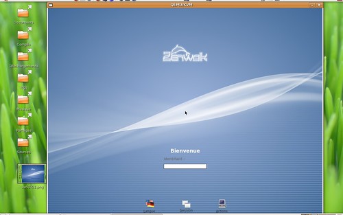 écran de connexion de la Zenwalk 5.2 gnome edition