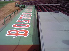 Stage Behind the Red Sox Dugout