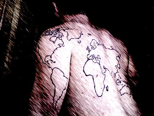 world map tattoo foot. my world map tattoo,
