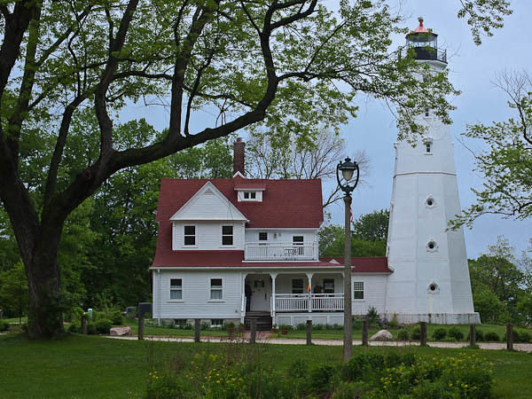 North Point Lighthouse and Queen Anne-style Keeper's Quarters in Milwaukee, Wisconsin