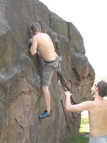Ben working on the Pebble, Stanage plantation 2