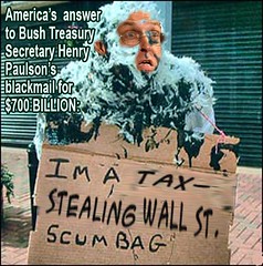henry paulson, hank paulson, tar and feathers, wall street, bailout, punishment