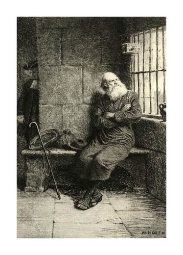 017- El anticuario visita a Edie en la prisión- Dibujado por A.H. Tourrier y grabado por W. Nooth para la novela The Antiquary de W. Scott