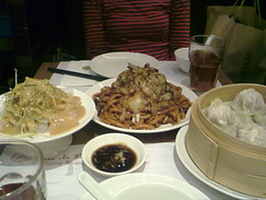 shanghai fry noodles and soup dumplings