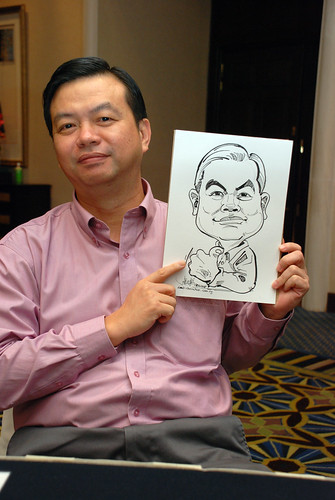 Caricature live sketching SIA Engineering 1