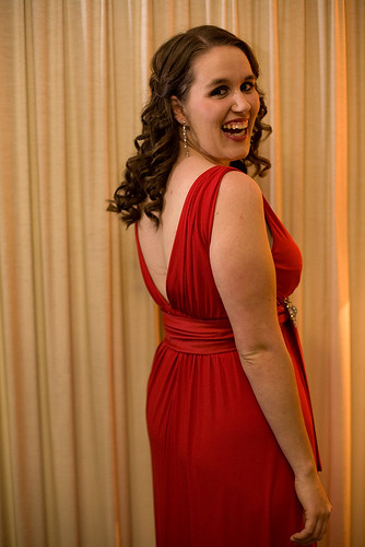 Red Dress and Curls