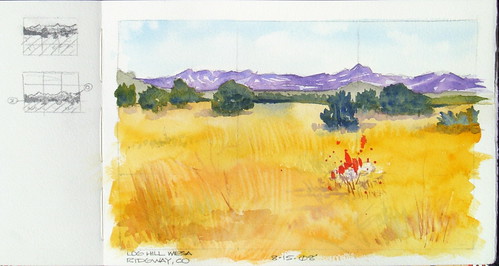 Watercolor Sketch - Log Hill Mesa, Ridgway, CO