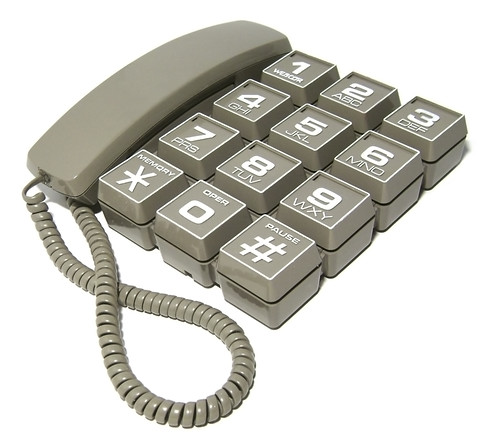 Webcor ZIP Jumbo Button Telephone model 768SW, 1980s