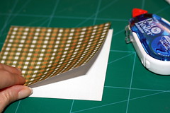 Adhering patterned paper together - back-to-back