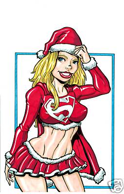 Supergirl's alternate Santa costume