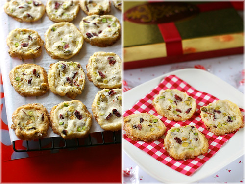 pistachio and cranberry cookies