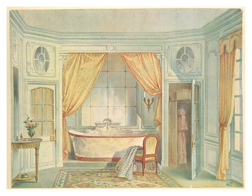 011- Sala de baño estilo Luis XVI- acuarela 1907