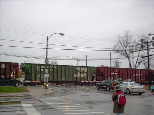 Eastbound BNSF Railway freight train at Prarie Avenue. Brookfield Illinois. November 2007. by Eddie from Chicago