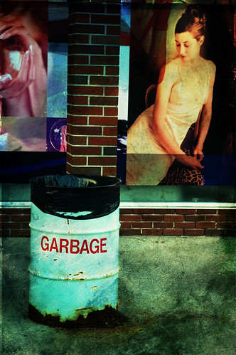 garbage and mural