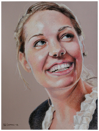Colored pencil portrait entitled Rachel