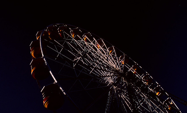 Castle Park Ferris Wheel. Pentax MX, 28mm f2.8, Fuji Velvia 50 Slide Film