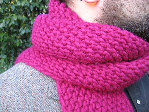  the garter stitch-on-the-bias scarf I so wanted to make.
