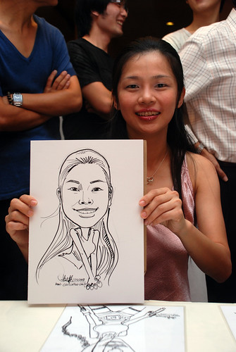 Caricature live sketching for Nippon Express Singapore Pte Ltd - 3