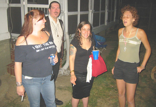 20070817 - DC Lauren & Andy's birthday party - IMG_3195 - Svetlana & others - standing, smoking - funny faces by Rev. Xanatos Satanicos Bombasticos (ClintJCL).