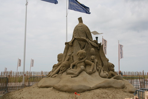 Tinkerbell sand sculpture