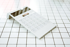 シンプルなデザインの電卓