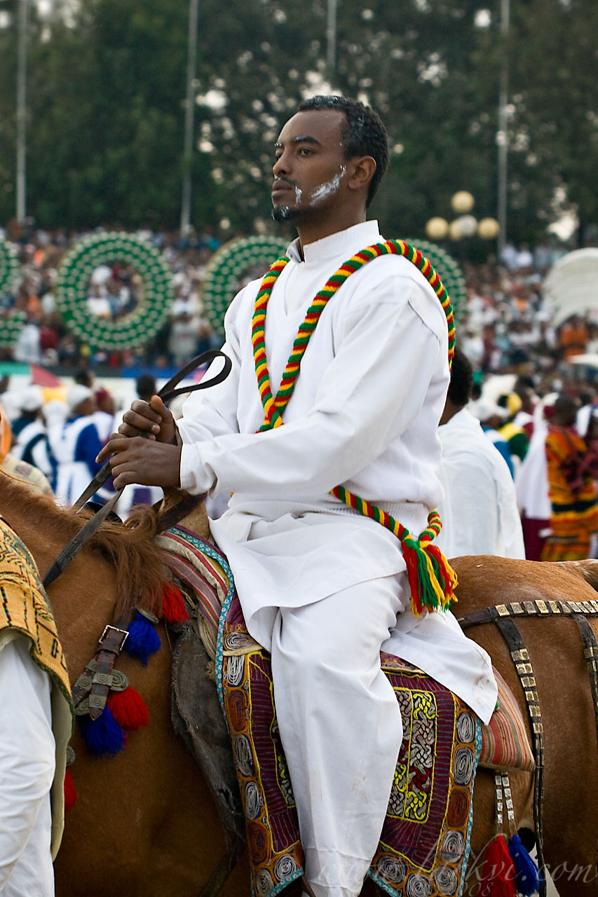 Rider, Meskel, Addis Ababa, Ethiopia, 2008