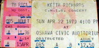 Rolling Stones 1979 ticket stub