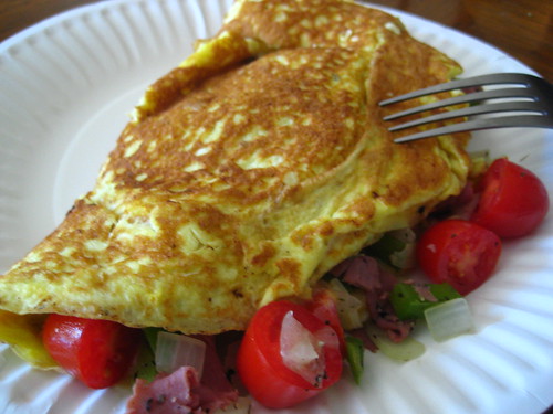omelet with tomatoes