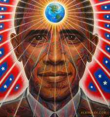 Alex Grey's Obama - Anatomy of a World Leader