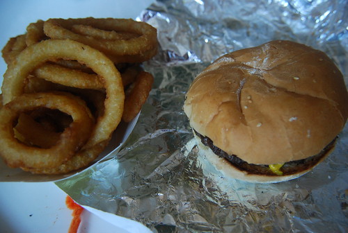 OMG Burger and onion rings
