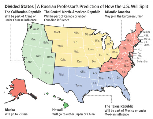 United States Map Divided