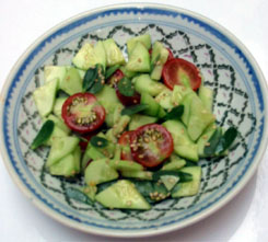Purslane Cucumber Salad