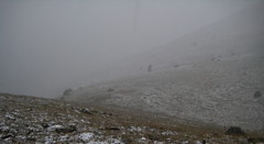 Vall d'Err covered in fog