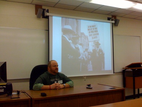 Photo of A. Philip Randolph in a labor protest
