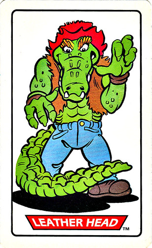 Waddingtons "Teenage Mutant Hero Turtles" { TMNT } ::  Card Game - Leatherhead  (( 1990 ))