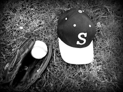 Baseball, mitt and hat. by kerrins_giraffe