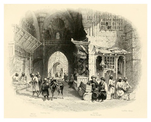 025-El Bazar o Zoco en el Cairo-Bartlett, W. H. 1849