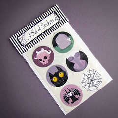 goth girl sticker set