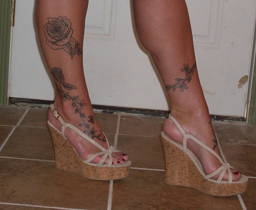 leg ankle foot tattoo view of the 