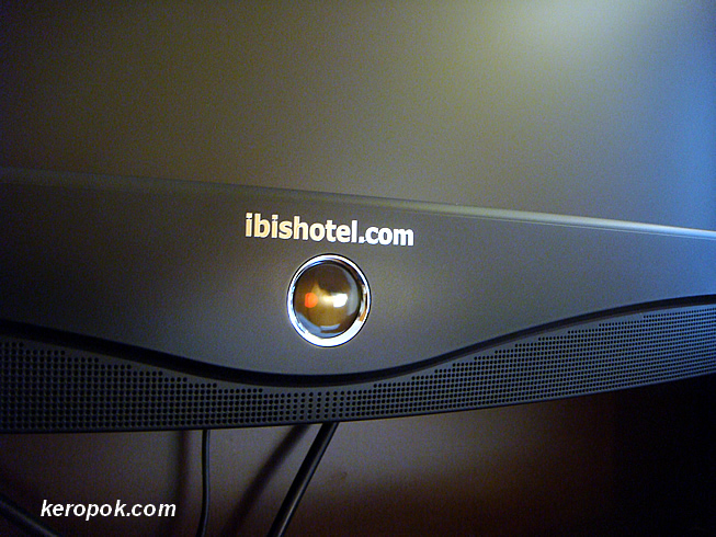They must have bought so many sets of TV that the manufacturer brands them ibishotel.com
