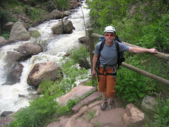 Jim Between Redgarden & West Ridge in Eldorado Canyon