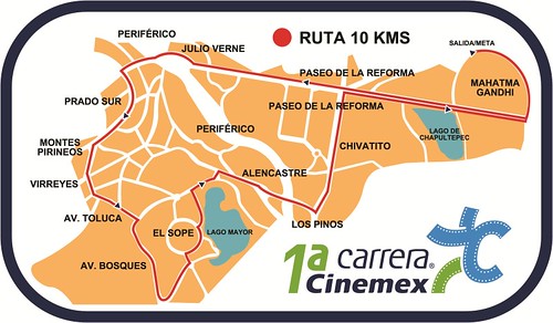 Ruta carrera Cinemex 10K