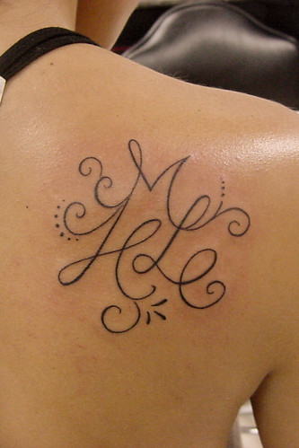 m tattoo letters