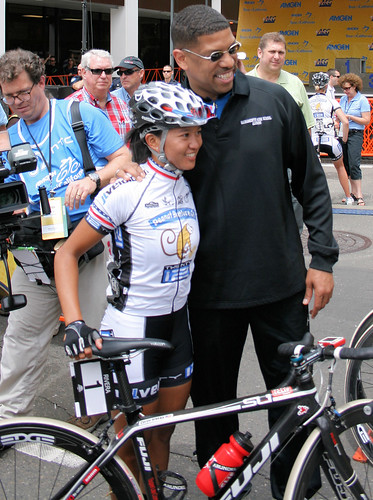 Coryn Rivera with Mayor Kevin Johnson