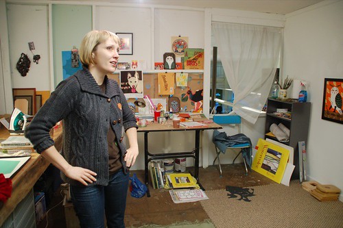 Sarah Utter in her studio