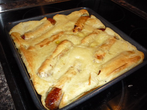 toad in hole. A delicious toad in the hole.